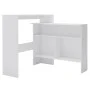Mesa de bar con 2 tableros blanca 130x40x120 cm by , Kitchen and dining tables - Ref: Foro24-280217, Price: 199,34 €, Discoun...