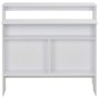Mesa de bar con 2 tableros blanca 130x40x120 cm by , Kitchen and dining tables - Ref: Foro24-280217, Price: 189,21 €, Discoun...