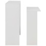 Mesa de bar con 2 tableros blanca 130x40x120 cm by , Kitchen and dining tables - Ref: Foro24-280217, Price: 189,21 €, Discoun...