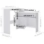 Mesa de bar con 2 tableros blanca 130x40x120 cm by , Kitchen and dining tables - Ref: Foro24-280217, Price: 199,34 €, Discoun...