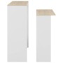 Hoher Bartisch mit 2 Tischplatten in Weiß und Eiche, 130x40x120 cm. von , Küchen- und Esstische - Ref: Foro24-280220, Preis: ...