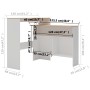Mesa alta de bar con 2 tableros blanco y roble 130x40x120 cm by , Kitchen and dining tables - Ref: Foro24-280220, Price: 191,...
