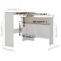 Mesa alta de bar con 2 tableros blanco y roble 130x40x120 cm by , Kitchen and dining tables - Ref: Foro24-280220, Price: 188,...