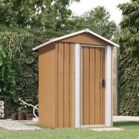 Cobertizo de jardín acero galvanizado marrón 126x97,5x177 cm by , Sheds - Ref: Foro24-316236, Price: 163,20 €, Discount: %