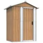 Cobertizo de jardín acero galvanizado marrón 126x97,5x177 cm de , Cobertizos - Ref: Foro24-316236, Precio: 155,35 €, Descuent...