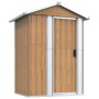 Cobertizo de jardín acero galvanizado marrón 126x97,5x177 cm de , Cobertizos - Ref: Foro24-316236, Precio: 168,69 €, Descuent...