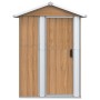 Cobertizo de jardín acero galvanizado marrón 126x97,5x177 cm de , Cobertizos - Ref: Foro24-316236, Precio: 168,69 €, Descuent...