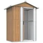 Cobertizo de jardín acero galvanizado marrón 126x97,5x177 cm de , Cobertizos - Ref: Foro24-316236, Precio: 155,35 €, Descuent...