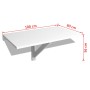 Klappbarer Wandtisch weiß 100x60 cm von vidaXL, Klapptische - Ref: Foro24-243054, Preis: 60,22 €, Rabatt: %