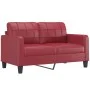 Juego de sofás con cojines 3 piezas cuero sintético rojo tinto by , Sofas - Ref: Foro24-3201366, Price: 491,47 €, Discount: %