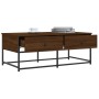 Mitteltisch aus braunem Eichenfurnierholz 100x51x40 cm von , Couchtisch - Ref: Foro24-833974, Preis: 62,16 €, Rabatt: %