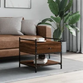 Mesa de centro madera de ingeniería marrón roble 50x50x50 cm by , Coffee table - Ref: Foro24-833969, Price: 46,81 €, Discount: %
