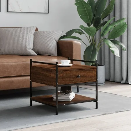 Mesa de centro madera de ingeniería marrón roble 50x50x50 cm de , Mesas de centro - Ref: Foro24-833969, Precio: 46,79 €, Desc...