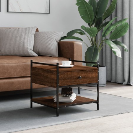 Mesa de centro madera de ingeniería marrón roble 50x50x50 cm by , Coffee table - Ref: Foro24-833969, Price: 47,37 €, Discount: %