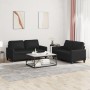 Juego de sofás con cojines 2 piezas cuero sintético negro by , Sofas - Ref: Foro24-3201408, Price: 401,76 €, Discount: %