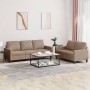 Juego de sofás con cojines 2 piezas cuero sintético capuchino by , Sofas - Ref: Foro24-3201422, Price: 436,39 €, Discount: %