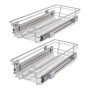 Bandejas de alambre extraíbles 2 unidades plateado 300 mm by vidaXL, Kitchen utensil containers - Ref: Foro24-50478, Price: 5...