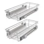 Herausnehmbare Drahtkörbe, 2 Stück, silber, 300 mm. von vidaXL, Behälter für Küchenutensilien - Ref: Foro24-50478, Preis: 64,...