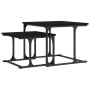 Mesa de centro apilable 2 piezas madera de ingeniería negro by , Coffee table - Ref: Foro24-833368, Price: 33,17 €, Discount: %