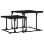 Stapelbarer Couchtisch, 2-teilig, aus schwarzer Spanplatte von , Couchtisch - Ref: Foro24-833368, Preis: 31,96 €, Rabatt: %