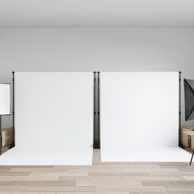 Soportes de telón de fondo 2 uds acero negro 305x243 cm by , studio montages - Ref: Foro24-3187467, Price: 193,39 €, Discount: %