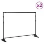 Soportes de telón de fondo 2 uds acero negro 305x243 cm by , studio montages - Ref: Foro24-3187467, Price: 190,25 €, Discount: %