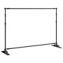 Soportes de telón de fondo 2 uds acero negro 305x243 cm by , studio montages - Ref: Foro24-3187467, Price: 190,25 €, Discount: %
