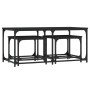 Mesas de centro apilables 3 piezas madera de ingeniería negro by , Coffee table - Ref: Foro24-835389, Price: 55,78 €, Discoun...