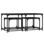 Stapelbare Couchtische, 3-teiliges Set aus schwarzem Ingenieurholz von , Couchtisch - Ref: Foro24-835389, Preis: 55,83 €, Rab...