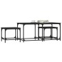 Mesas de centro apilables 3 piezas madera de ingeniería negro by , Coffee table - Ref: Foro24-835389, Price: 55,78 €, Discoun...