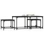Stapelbare Couchtische, 3-teiliges Set aus schwarzem Ingenieurholz von , Couchtisch - Ref: Foro24-835389, Preis: 55,83 €, Rab...