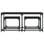 Mesas de centro apilables 3 piezas madera de ingeniería negro by , Coffee table - Ref: Foro24-835389, Price: 55,78 €, Discoun...