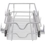 Bandejas de alambre extraíbles 2 unidades plateado 300 mm by vidaXL, Kitchen utensil containers - Ref: Foro24-50478, Price: 5...