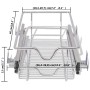Bandejas de alambre extraíbles 2 unidades plateado 300 mm by vidaXL, Kitchen utensil containers - Ref: Foro24-50478, Price: 5...