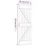 Puerta corredera con herrajes madera maciza de pino 70x210 cm von , Türen - Ref: Foro24-3203058, Preis: 180,74 €, Rabatt: %