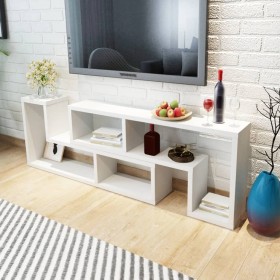 Weißer L-förmiger TV-Schrank von vidaXL, TV-Möbel - Ref: Foro24-243066, Preis: 130,09 €, Rabatt: %