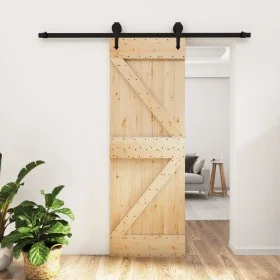 Puerta corredera con herrajes madera maciza de pino 70x210 cm by , Doors - Ref: Foro24-3203227, Price: 165,31 €, Discount: %