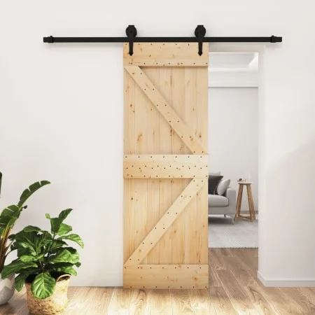 Puerta corredera con herrajes madera maciza de pino 70x210 cm von , Türen - Ref: Foro24-3203227, Preis: 162,71 €, Rabatt: %