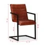 Esszimmerstühle 2 Einheiten braunes Echtleder von , Essstühle - Ref: Foro24-245658, Preis: 337,80 €, Rabatt: %