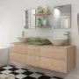 Conjunto de muebles de baño y lavabo 7 piezas beige de vidaXL, Muebles de baño - Ref: Foro24-272232, Precio: 376,66 €, Descue...