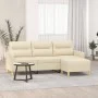 3-seater sofa with cream fabric stool 180 cm by , Sofas - Ref: Foro24-3201075, Price: 308,34 €, Discount: %