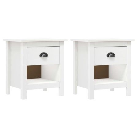 Nachttische 2 Stück Hill massives Kiefernholz 46x35x49,5 cm von vidaXL, Nachttische - Ref: Foro24-288968, Preis: 85,09 €, Rab...
