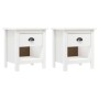 Nachttische 2 Stück Hill massives Kiefernholz 46x35x49,5 cm von vidaXL, Nachttische - Ref: Foro24-288968, Preis: 85,09 €, Rab...