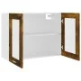Smoked oak wood hanging display cabinet 80x31x60 cm by , Kitchen cabinets - Ref: Foro24-815594, Price: 60,03 €, Discount: %