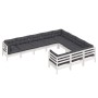 Gartenmöbel 10 Stück und Kissen aus weißem Kiefernholz von , Gartensets - Ref: Foro24-3096996, Preis: 877,67 €, Rabatt: %