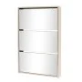 Mueble zapatero 3 compartimentos espejo roble 63x17x102,5 cm by vidaXL, Shoe racks and shoe organizers - Ref: Foro24-243047, ...