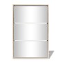 Mueble zapatero 3 compartimentos espejo roble 63x17x102,5 cm by vidaXL, Shoe racks and shoe organizers - Ref: Foro24-243047, ...