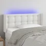 Kopfteil mit LED, weißem Kunstleder, 83 x 16 x 78/88 cm von , Kopf- und Fußteile - Ref: Foro24-3123309, Preis: 64,34 €, Rabat...