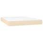 Box spring bed with cream fabric mattress 140x190 cm by , Beds and slatted bases - Ref: Foro24-3131910, Price: 471,46 €, Disc...