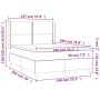 Box spring bed with cream fabric mattress 140x190 cm by , Beds and slatted bases - Ref: Foro24-3131910, Price: 471,46 €, Disc...